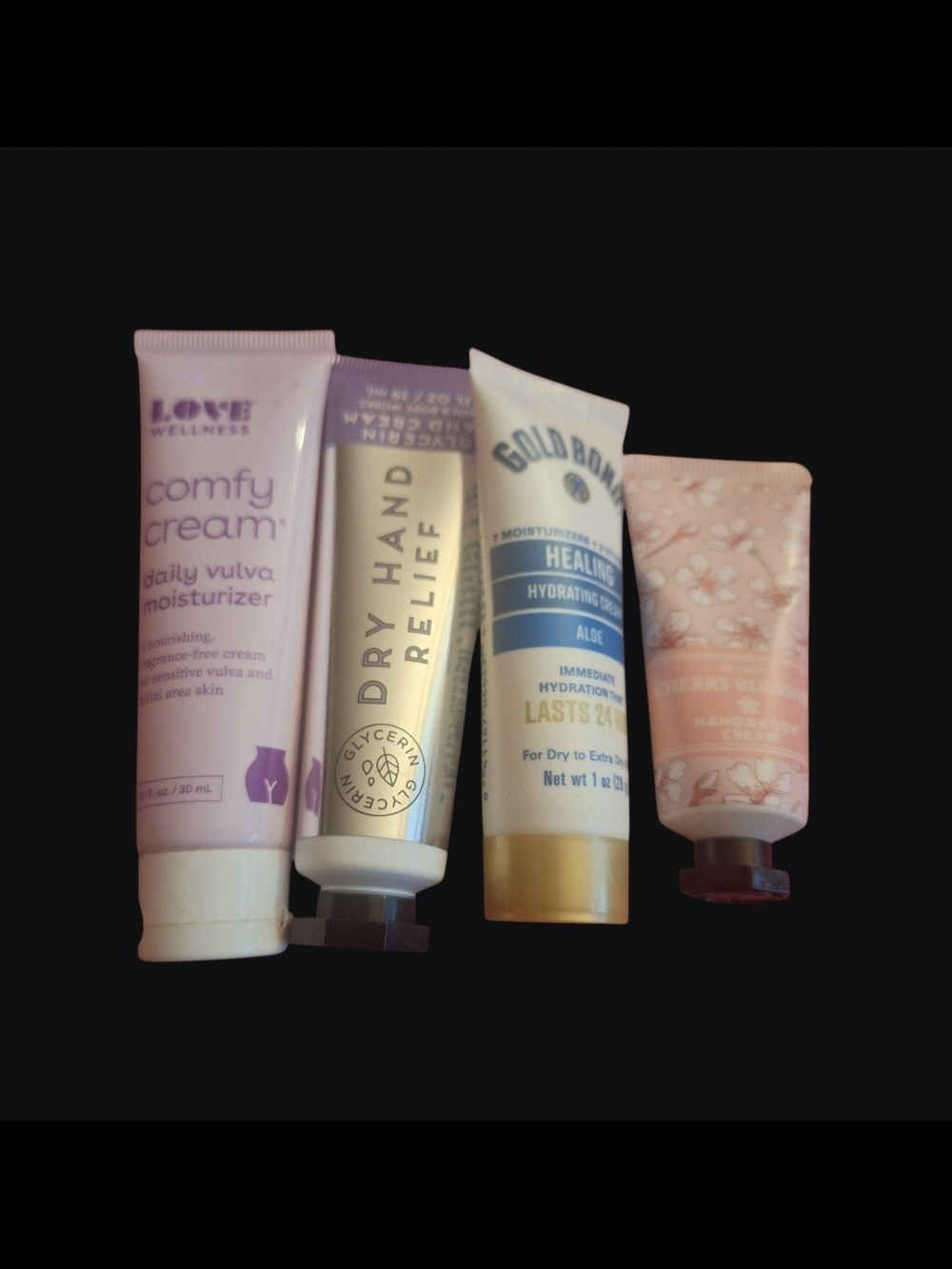 Bath & Body Works pink and cream travel hand & body cream set